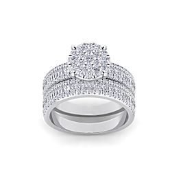 GLAM ® Bridal set in 18K gold with white diamonds of 1.48 ct in weight