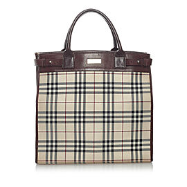 Burberry House Check Canvas Satchel