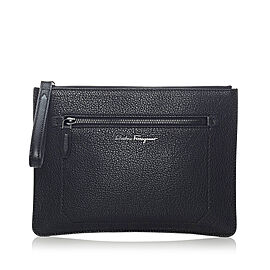 Ferragamo Leather Clutch Bag