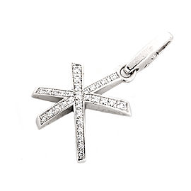 Cartier 18K White Gold Diamond Star Shape Pendant