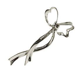 TIFFANY & Co 925 Silver Ribbon motif Brooch QJLXG-1620