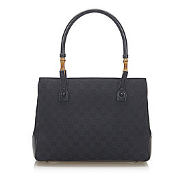 Gucci Bamboo GG Canvas Handbag