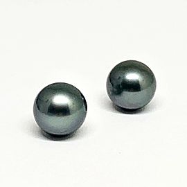 Large Tahitian Pearl Earrings 14k Gold 13.25 mm Certified $3,950 915560