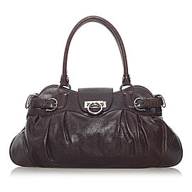 Ferragamo Gancini Marisa Leather Shoulder Bag