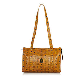 MCM Visetos Leather Tote Bag