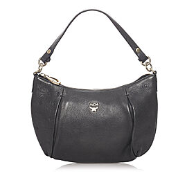 MCM Visetos Leather Shoulder Bag