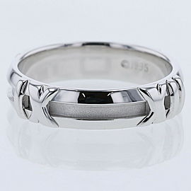 TIFFANY & Co 18k White Gold Atlas Numeric Ring LXGBKT-1057