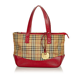 Burberry Haymarket Check Canvas Handbag