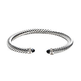 David Yurman Cable Classic Sterling Silver with Black Onyx & 0.07ct. Diamonds Bracelet