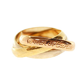 Cartier 18K Yellow, White & Pink Gold Trinity Ring Size 5.75