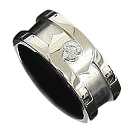 Cartier 18K White Gold Diamond 2C Motif Band Ring