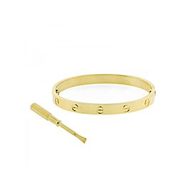 Cartier Yellow Gold Love Bracelet Size 18