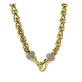 David Yurman Wheat Gold Chain With Diamonds