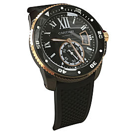 Cartier Calibre De Cartier W2CA0004 Diver ADLC-Coated Stainless Steel & 18K Rose Gold 42mm Watch