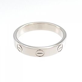 Cartier 18K White Gold Mini Love US 7 Ring E0778