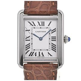 CARTIER Tank solo SM W5200005 Silver Dial Quartz Ladies Watch LXGJHW-17