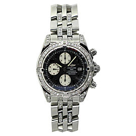 Breitling Chronographe Stainless Steel & Diamond Mens Watch