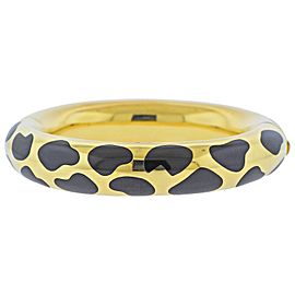 Tiffany & Co. Black Jade Inlay Gold Bangle Bracelet