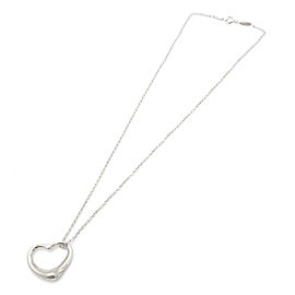 Tiffany & Co. Sterling Silver Elsa Peretti Open Heart Necklace