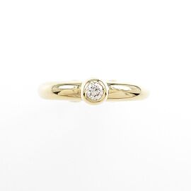 TIFFANY & Co 18k Yellow Gold Diamond US5.75 Ring LXGKM-361