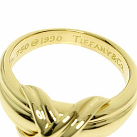 TIFFANY & Co 18k Yellow Gold Signature Ring LXGQJ-444