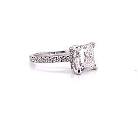 4 Carat Princess Cut Lab Grown Diamond Engagement Ring IGI Certified