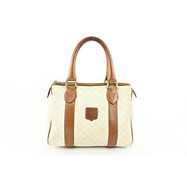 Céline White Macadam Boston Bag 547cel611