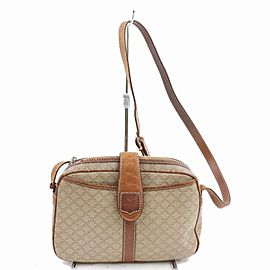 Céline 875321 Macadam Crossbody Beige Brown