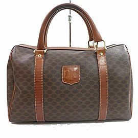 Céline Macadam Boston Duffle 872161 Monogram Brown Coated Canvas Weekend/Travel Bag