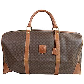 Céline Macadam Boston Duffle 872318 Monogram Brown Coated Canvas Weekend/Travel Bag