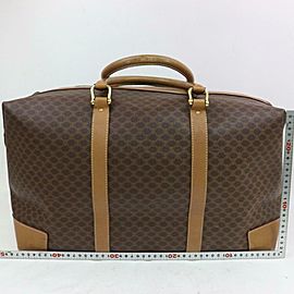 Céline Macadam Boston Duffle Extra Large Monogram 871737 Brown Coated Canvas Weekend/Travel Bag