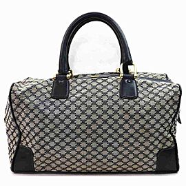 Céline Navy Monogram Macadam Boston Duffle 858507