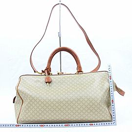 Céline Macadam Boston Duffle Monogram with Strap 870708 Beige Canvas Weekend/Travel Bag