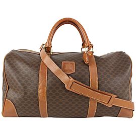 Celine Brown Monogram Macadam Boston Duffle with Strap 917cel29