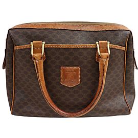 Céline Macadam Boston Monogram 871186 Brown Coated Canvas Weekend/Travel Bag