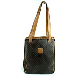 Céline Macadam Cabas Monogram Convertible Shopper Tote 5ce611 Brown Coated Canvas Hobo Bag