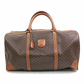 Céline Macadam Boston Duffle Monogram 870635 Brown Coated Canvas Weekend/Travel Bag