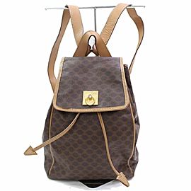 Céline Macadam Monogram 867250 Brown Coated Canvas Backpack