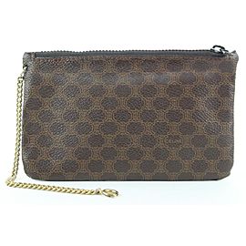 Céline Brown Monogram Macadam Pouch Chain Wristlet 167cel25