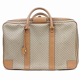 Céline Luggage Micro Gg Monogram Logo Suitcase 870268 Brown Coated Canvas Weekend/Travel Bag