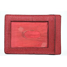 Céline Red Leather ID Holder Card Case 5CL1102