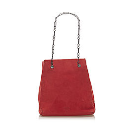 Suede Chain Shoulder Bag