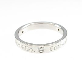 TIFFANY & Co 950 Platinum Flat 3P Ring LXGYMK-858