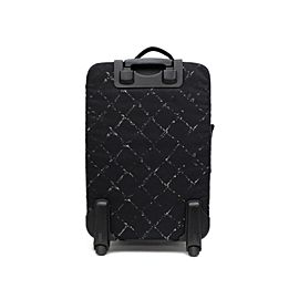 Chanel 233110 Line Rolling Trolley Luggage Suitcase Carry-on Black Nylon Weekend/Travel Bag