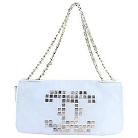 Chanel 23cr0315 White Leather Shoulder Bag