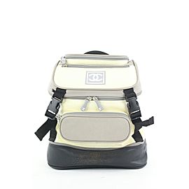 Chanel Grey Black CC Logo Sports Backpack 322cas517