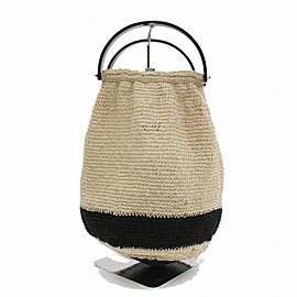 Chanel Bag Bucket Hobo Woven 872656 Beige Fabric Tote