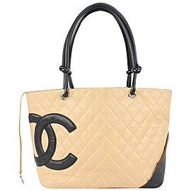 Chanel Beige Quilted Cambon Tote Bag 109cas72