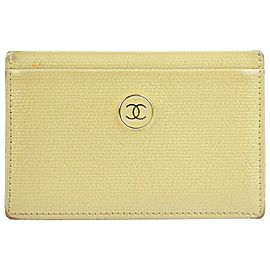 Chanel Beige Cc Button Line Card Case 214869 Wallet