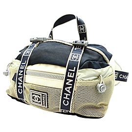 Chanel Belt Cc Sports Logo Mesh Fanny Pack Waist Pouch 236837 Grey Leather Weekend/Travel Bag